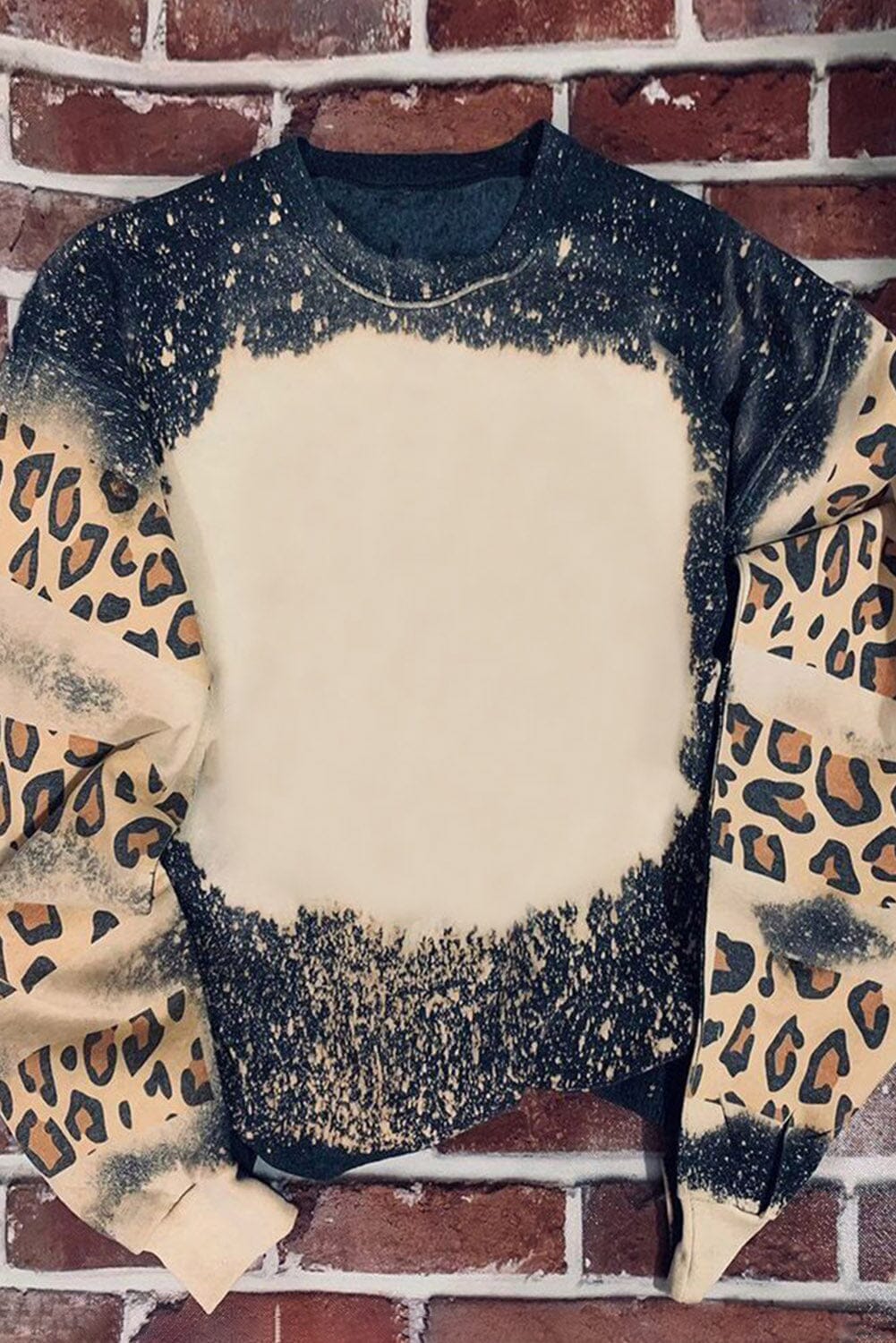 Tie Dye Leopard Drop Shoulder Sweatshirt - KaleaBoutique.com