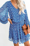 KaleaBoutique Beautiful V Neck Lantern Sleeves Floral Tunic Dress - KaleaBoutique.com