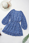 KaleaBoutique Beautiful V Neck Lantern Sleeves Floral Tunic Dress - KaleaBoutique.com