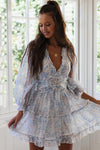 KaleaBoutique Stylish White Ruffle Detailing Open Back Floral Dress - KaleaBoutique.com