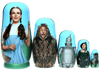 Wizard of Oz 5 Piece Nesting Dolls Set - Handcrafted Wooden Stacking Matryoshka Set - KaleaBoutique.com