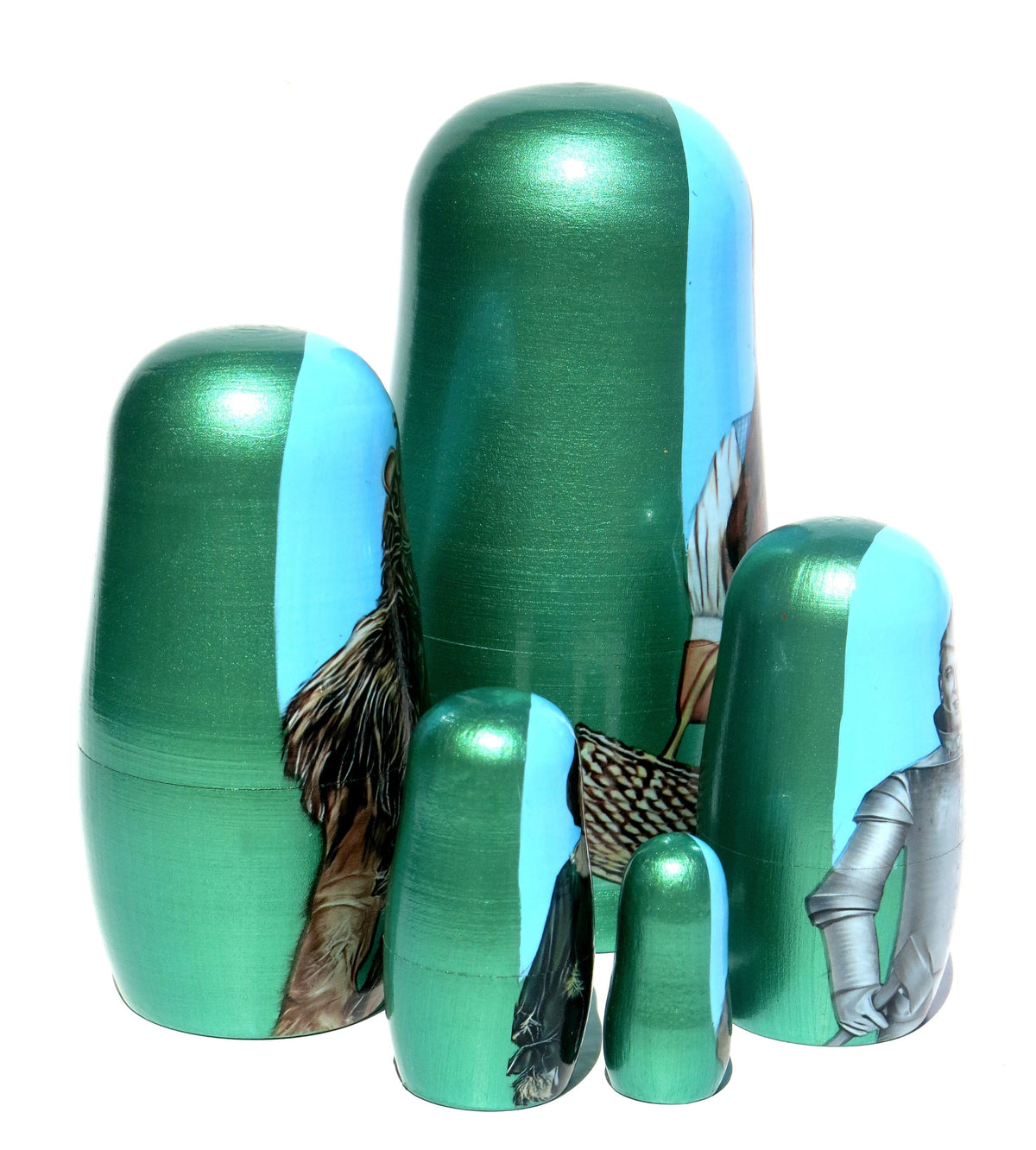 Wizard of Oz 5 Piece Nesting Dolls Set - Handcrafted Wooden Stacking Matryoshka Set - KaleaBoutique.com