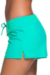 Women Mint Relaxed Swim Trunks Shorts Tankini Bottoms Bikini Sport Yoga Board Beach Swimwear - KaleaBoutique.com