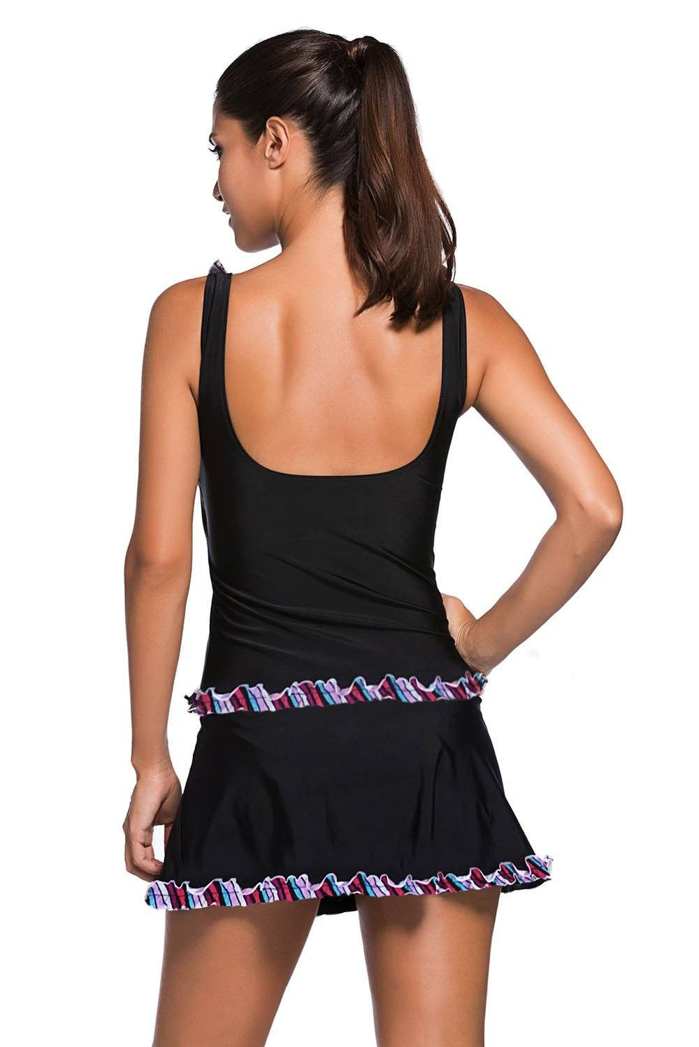 Plus size online ruffle swim skirt
