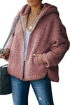 KaleaBoutique Stylish Zip Up Sherpa Hooded Coat with Pocket - KaleaBoutique.com